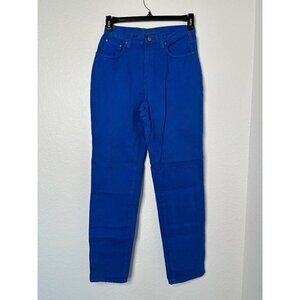 Versace Jeans Couture Womens Slim Royal Blue Denim Jeans 31 High Waist Made Ital